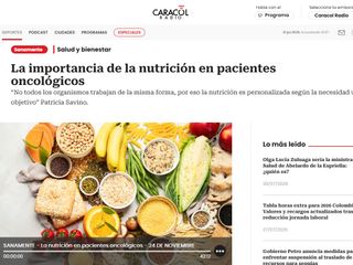La importancia de la nutrición en pacientes oncológicos